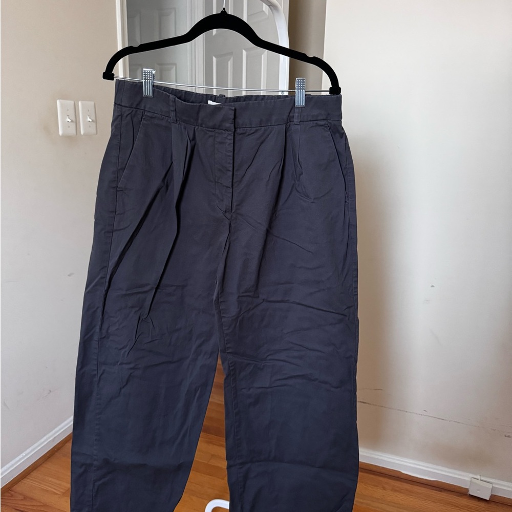Abercrombie & Fitch women dark gray wide leg trouser 10R/30